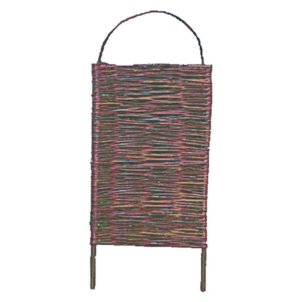 ALESSIA Steckparavent aus Weidengeflecht, 56 x 90/116 cm, Steckpfähle ca. Ø 3 cm dekorativer Sichtschutz aus Weide, die Weidenzweige wurden zum Schutz mit Öl behandelt,  Art.-Nr.: T&J-36144