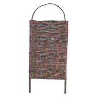 ALESSIA Steckparavent aus Weidengeflecht, 56 x 90/116 cm, Steckpfähle ca. Ø 3 cm dekorativer Sichtschutz aus Weide, die Weidenzweige wurden zum Schutz mit Öl behandelt,  Art.-Nr.: T&J-36144