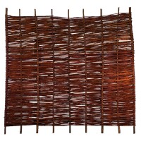ASO Weidengeflechtzaun, 180 x 180 cm geflochten auf Haselnußrutendekorativer Sichtschutz aus Weide, die Weidenzweige wurden zum Schutz mit Öl behandelt,  Art.-Nr.: T&J-36191