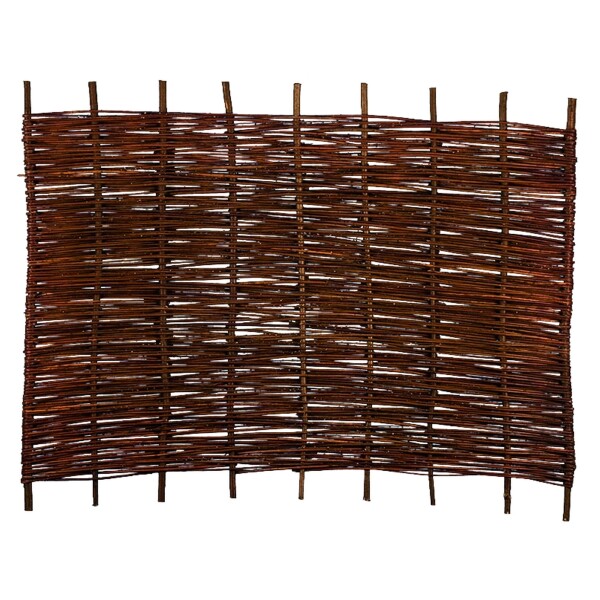 ASO Weidengeflechtzaun, 180 x 120 cm geflochten auf Haselnußrutendekorativer Sichtschutz aus Weide, die Weidenzweige wurden zum Schutz mit Öl behandelt,  Art.-Nr.: T&J-36193