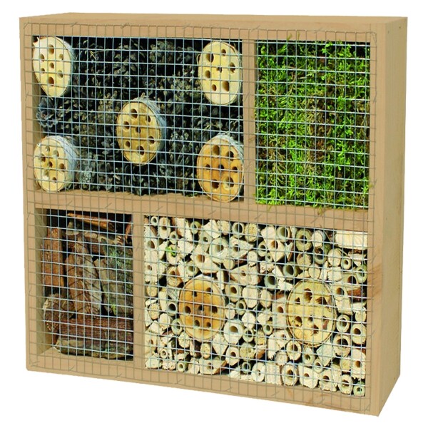 LABO-3D Insektenhaus 2, 36 x 36 x 12 cm ideal zur individuellen Zaungestaltung der LABO-Serie, kann individuell im Zaunfeld der LABO-Serie platziert werden,  Art.-Nr.: T&J-36206