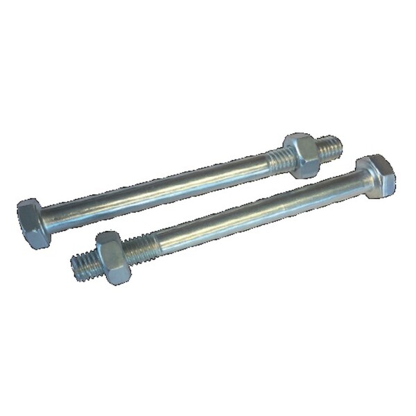 Durchgangsschraube  EDELSTAHL, M 10 x 110 mm, inkl. Scheiben+Mutter Paket á 2 Stückideal zum Befestigen von Holzpfosten in Metallhülsen, die Schrauben bestehen aus beschichtetem Stahl,  Art.-Nr.: T&J-37159