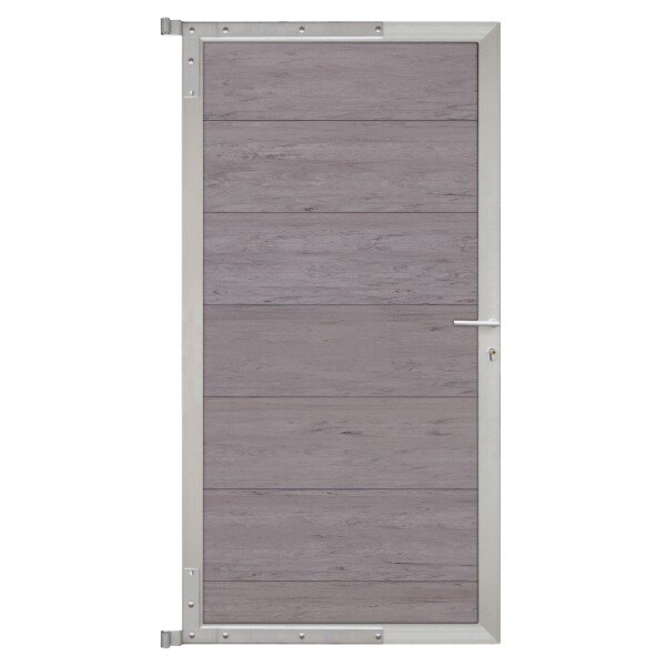 TJÖRN-Tor-Komplettset, 90 x 173 cm, sand/silber  der Torrahmen ist aus langlebigem Aluminium, hochwertige Torfüllung,  Art.-Nr.: T&J-44118