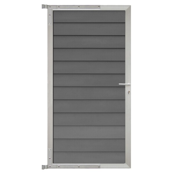 SKÄR-Tor-Komplettset, 90 x 173 cm, schiefergrau/silber  der Torrahmen ist aus langlebigem Aluminium, hochwertige Torfüllung,  Art.-Nr.: T&J-44120