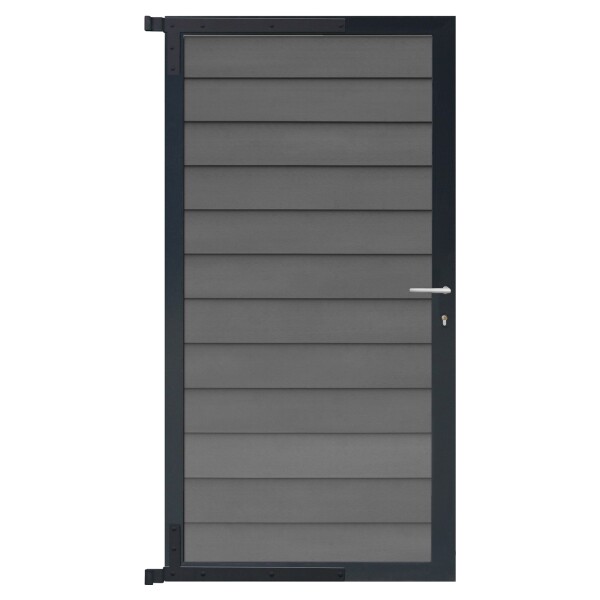 SKÄR-Tor-Komplettset, 90 x 173 cm, schiefergrau/anthrazit  der Torrahmen ist aus langlebigem Aluminium, hochwertige Torfüllung,  Art.-Nr.: T&J-44121