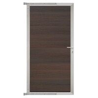SKÄR-Tor-Komplettset, 90 x 173 cm, Holzdekor braun/silber  der Torrahmen ist aus langlebigem Aluminium, hochwertige Torfüllung,  Art.-Nr.: T&J-44124