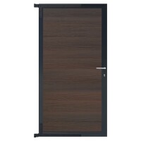 SKÄR-Tor-Komplettset, 90 x 173 cm, Holzdekor braun/anthrazit  der Torrahmen ist aus langlebigem Aluminium, hochwertige Torfüllung,  Art.-Nr.: T&J-44125