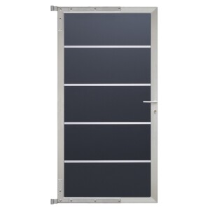 FARÖ-Tor-Komplettset, 90 x 173 cm, anthrazit/silber...