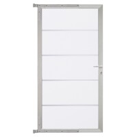 FARÖ-Tor-Komplettset, 90 x 173 cm, weiß/silber  der Torrahmen ist aus langlebigem Aluminium, hochwertige Torfüllung,  Art.-Nr.: T&J-44142