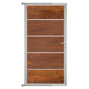 FARÖ-Tor-Komplettset, 90 x 173 cm, Deko-Rost/silber...