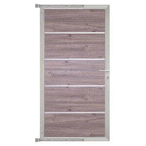 FARÖ-Tor-Komplettset, 90 x 173 cm, Esche-grau/silber...