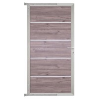 FARÖ-Tor-Komplettset, 90 x 173 cm, Esche-grau/silber  der Torrahmen ist aus langlebigem Aluminium, hochwertige Torfüllung,  Art.-Nr.: T&J-44146