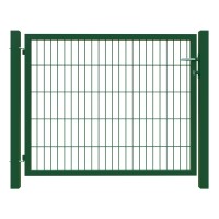 BASIC Einzeltor grün, 1250 x 1200 mm inkl. Pfosten + Beschläge MW 50/200 mmstabile Rundstäbe fest miteinander verschweißt, besonders langlebig,  Art.-Nr.: T&J-44332