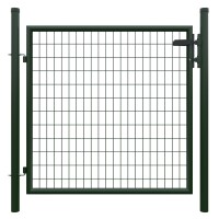 STRONG Einzeltor  RAL 7016 ANTHRAZIT, 1250 x 1200 mm inkl. Pfosten + Beschläge MW 50/100 mmextra breiter Durchgang bis zu 120 cm, Öffnungswinkel 90°, stabile Pfosten zum einbetonieren, 60 mm Durchmesser,  Art.-Nr.: T&J-44471