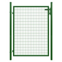 STRONG Einzeltor  RAL 6005 grün, 1250 x 1700 mm inkl. Pfosten + Beschläge MW 50/100 mmextra breiter Durchgang bis zu 120 cm, Öffnungswinkel 90°, stabile Pfosten zum einbetonieren, 60 mm Durchmesser,  Art.-Nr.: T&J-44474