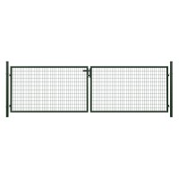 STRONG Doppeltor RAL 7016 ANTHRAZIT, 4000 x 1200 mm inkl. Pfosten + Beschläge MW 50/100 mmextra breiter Durchgang bis zu 400 cm, Öffnungswinkel 90°, stabile Pfosten zum einbetonieren, 60 mm Durchmesser,  Art.-Nr.: T&J-44479