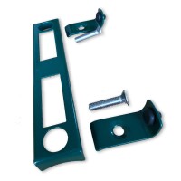 STRONG Toranschlag, für Einzel- oder Doppeltor  RAL 6005 grün.Toranschlag für Rundrohrpfosten der STRONG-Serie, verhindert das duchschwingen der Tür,  Art.-Nr.: T&J-44488