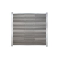 HÖRVIG-Serie BPC-Steckzaun, 180 x 180 cm, SCHIEFERGRAU inkl. Start-& Abschluss SILBEROptimaler Schutz und stilvolles Design in schiefergrau, ideal für Ihren Außenbereich., Maße 180 x 180 cm – Perfekt dimensioniert für eine praktische und ästhetische Platz