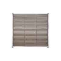 HÖRVIG-Serie BPC-Steckzaun, 180 x 180 cm, SCHOKOBRAUN inkl. Start-& Abschluss SILBEROptimaler Schutz und stilvolles Design in schokobraun, ideal für Ihren Außenbereich., Maße 180 x 180 cm – Perfekt dimensioniert für eine praktische und ästhetische Platzie