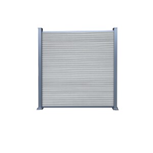 WAREN-Serie, WPC-Steckzaun-Set, ca. 175 x 180 cm, SMOKE...