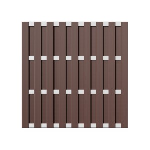 ELDENA-Serie BRAUN, 180 x 180 cm, WPC-Bretterzaun 4...