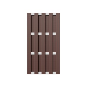 ELDENA-Serie BRAUN, 90 x 180 cm, WPC-Bretterzaun 4...