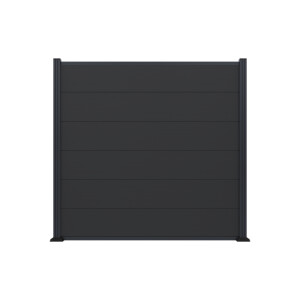 MAX -XL WPC-Steckzaun, charcoal, 175 x 168 cm...