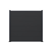 MAX -XL WPC-Steckzaun, charcoal, 175 x 168 cm coextrudiertDer MAX-XL WPC-Zaun mit coextrudierter Oberfläche ist 175 x 168 cm groß und bietet optimalen Sichtschutz bei gleichzeitig elegantem Design., Mit nur sechs hochwertigen WPC-Brettern (280 x 1790 mm) 