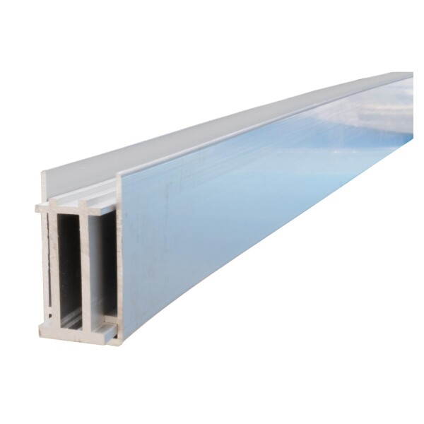 Set für Senkrechtmontage, Silber, Start und Endleiste verstärkt 50/50 x 24 x 1655 mm, Aluminiumaus langlebigem Aluminium, für alle ELZE- und ELSKOP-Zaunlamellen,  Art.-Nr.: T&J-44654