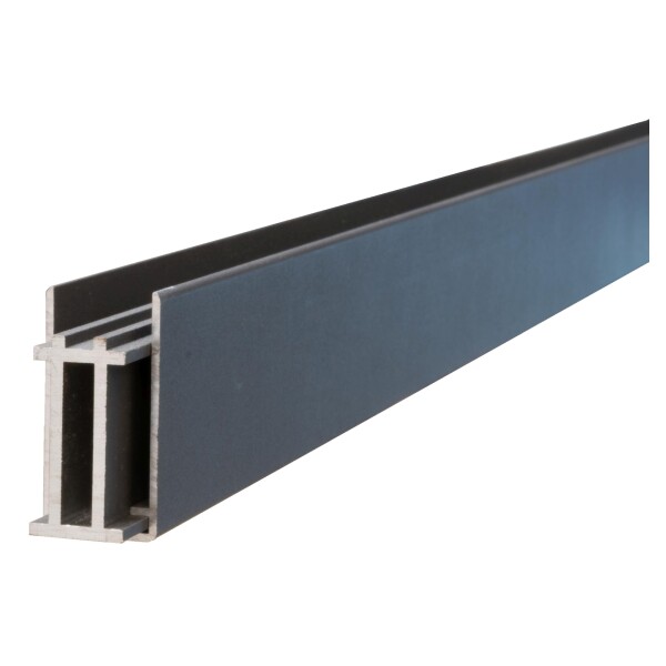 Set für Senkrechtmontage, Anthrazit, Start und Endleiste verstärkt 50/50 x 24 x 1655 mm, Aluminiumaus langlebigem Aluminium, für alle ELZE- und ELSKOP-Zaunlamellen,  Art.-Nr.: T&J-44655