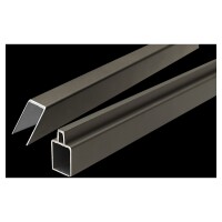 Start & Abschluss Set, ANTHRAZIT, für ein Eckelement 32/25 x 20 x 900 mm, Aluminiumaus langlebigem Aluminium, für alle ELZE- und ELSKOP-Zaunlamellen,  Art.-Nr.: T&J-44658