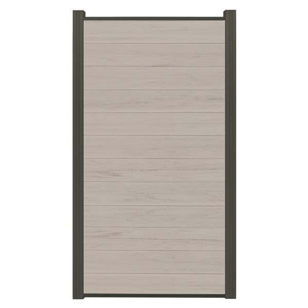 Start & Abschluss Set, ANTHRAZIT, für ein Schmalelement 32/25 x 20 x 900 mm, Aluminiumaus langlebigem Aluminium, für alle ELZE- und ELSKOP-Zaunlamellen,  Art.-Nr.: T&J-44660