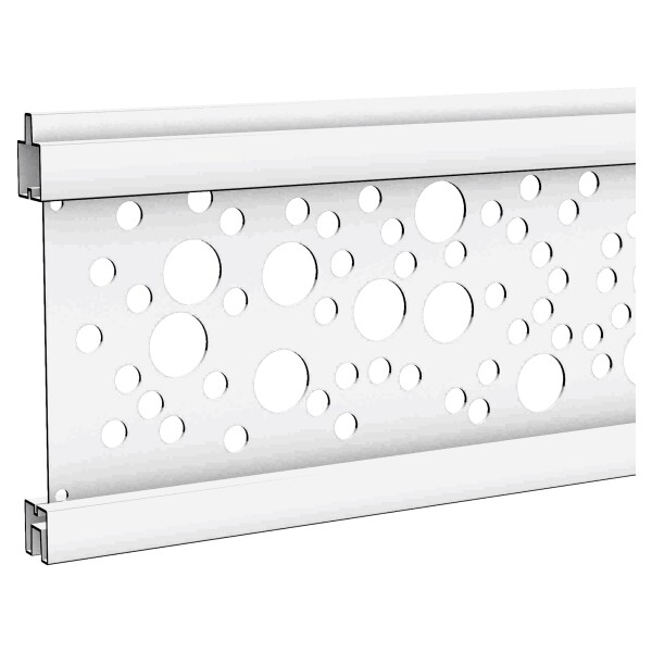 Gitterfüllung Kreise, SILBER, 20 x 140 x 1800 mm Aluminium hell eloxiert, ,  Art.-Nr.: T&J-44688