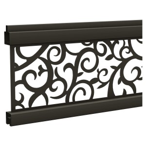 Gitterfüllung Ranken, ANTHRAZIT, 20 x 140 x 1800 mm...