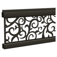 Gitterfüllung Ranken, ANTHRAZIT, 20 x 140 x 1800 mm Aluminiumaus langlebigem Aluminium, für alle ELZE- und ELSKOP-Zaunlamellen,  Art.-Nr.: T&J-44689