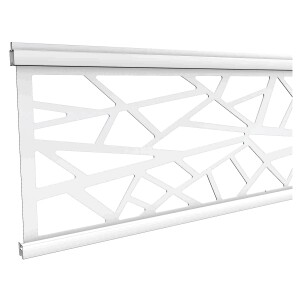 Gitterfüllung Design, SILBER, 20 x 280 x 1800 mm...