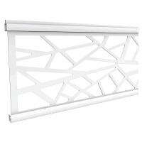 Gitterfüllung Design, SILBER, 20 x 280 x 1800 mm Aluminium hell eloxiertaus langlebigem Aluminium, für alle ELZE- und ELSKOP-Zaunlamellen,  Art.-Nr.: T&J-44695