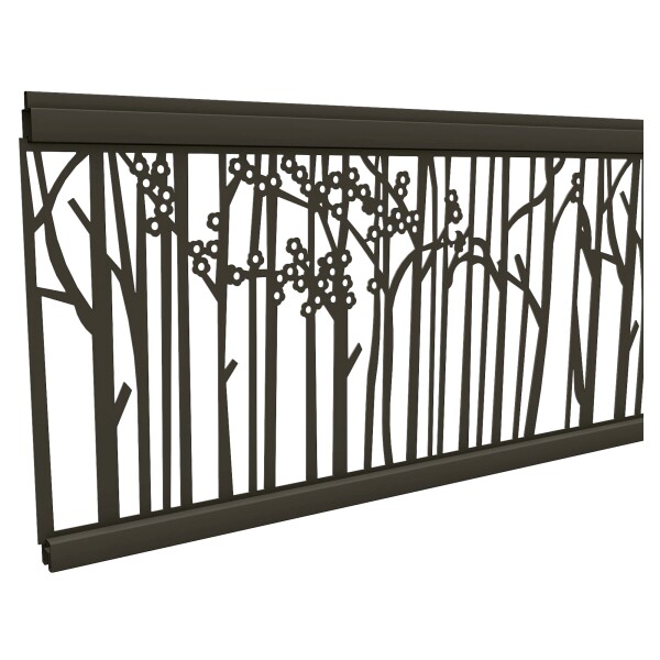 Gitterfüllung Bambus, ANTHRAZIT, 20 x 280 x 1800 mm Aluminiumaus langlebigem Aluminium, für alle ELZE- und ELSKOP-Zaunlamellen,  Art.-Nr.: T&J-44696