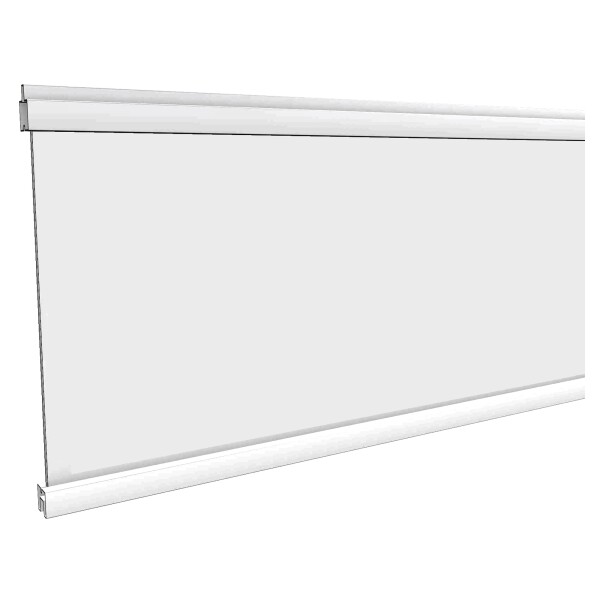 Glasfüllung Satiniert, SILBER, 20 x 280 x 1800 mm Acryl/Aluminium hell eloxiertaus satiniertem Glas und Aluminium, für alle ELZE- und ELSKOP-Zaunlamellen,  Art.-Nr.: T&J-44697