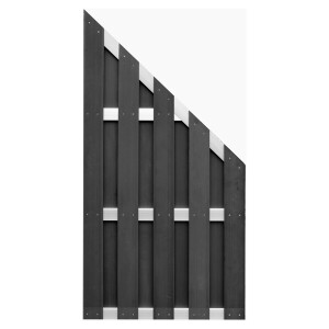 ELDENA-Serie ANTHRAZIT, 90 x 180/90 cm, WPC-Bretterzaun 4...
