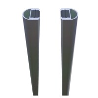 RUDE-Systemglas Universalleisten, für Steckzaunsysteme ANTHRAZIT SET á 2 Leisten, 175 cm, inkl. Dichtunghochwertige Aluminium-Leisten inkl. Dichtung, ideal um 8 mm GLAS-Elemente in Aluminium-Pfosten zu befestigen,  Art.-Nr.: T&J-44808