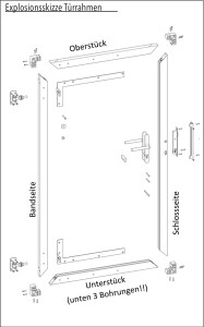 Aluminium Torrahmen für Steckzaunserien, SILBER, 90...