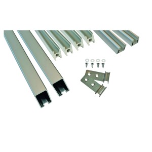 FARÖ-Serie HPL-Steckzaunsystem, Leistenset SILBER...