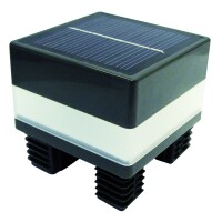 WPC-Steckzaunsystem, LED-Solarpfostenkappe,  68 x 68 mmideal zur individuellen Zaungestaltung , allseitig leuchtend,  Art.-Nr.: T&J-44858