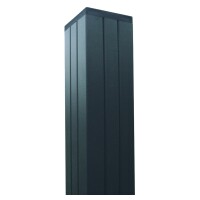 Aluminium TOR-Pfosten f. Steckzaunserien, ANTHRAZIT, 68 x 68 x 2400 mm, verstärkt verstärkter Aluminium-Torpfosten, inklusive eines Stahl-U-Profils,  Art.-Nr.: T&J-44869