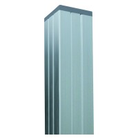 Aluminium-Pfosten für Steckzaunserien, SILBER, 68 x 68 x 1800 mm, #NO30 hochwertiger Aluminium-Pfosten 68 x 68 mm, inklusive Füllschienen, Abstandhalter und Pfostenkappe,  Art.-Nr.: T&J-44870