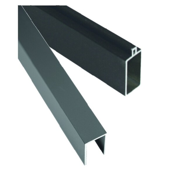 ÖLAND-Serie Start- & Abschluß, 20 x 40 x 1790 mm, ANTHRAZIT Set aus Feder- und U-Profilhochwertige Aluminium-Leisten , inkl. aller benötigter Montageteile,  Art.-Nr.: T&J-44896