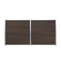 SKÄR-Serie BPC-Steckzaunsystem, Schwedenprofil,  MOKKA 1796 x 20 x 148  mmhochwertige Zaunlamellen aus BPC , Lamellen im Dreiecksprofil (Schwedenoptik),  Art.-Nr.: T&J-44900