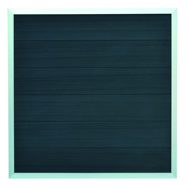 MALÖ-Serie anthrazit, 180 x 180 cm, WPC-Zaun ALU-Rahmen silberextra hohe Zaunlamellen 285 mm, umlaufender verstärkter Aluminium-Rahmen 61 x 40 mm,  Art.-Nr.: T&J-45301