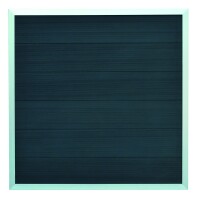 MALÖ-Serie anthrazit, 180 x 180 cm, WPC-Zaun ALU-Rahmen silberextra hohe Zaunlamellen 285 mm, umlaufender verstärkter Aluminium-Rahmen 61 x 40 mm,  Art.-Nr.: T&J-45301